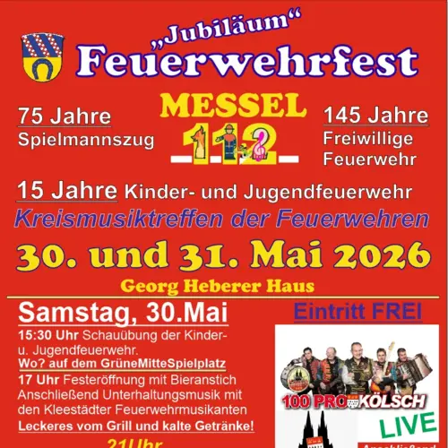 Plakat FW-Messel Feuerwehrfest 2026